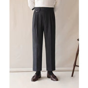 men's high waist suit pants, view 5 - MRSLM