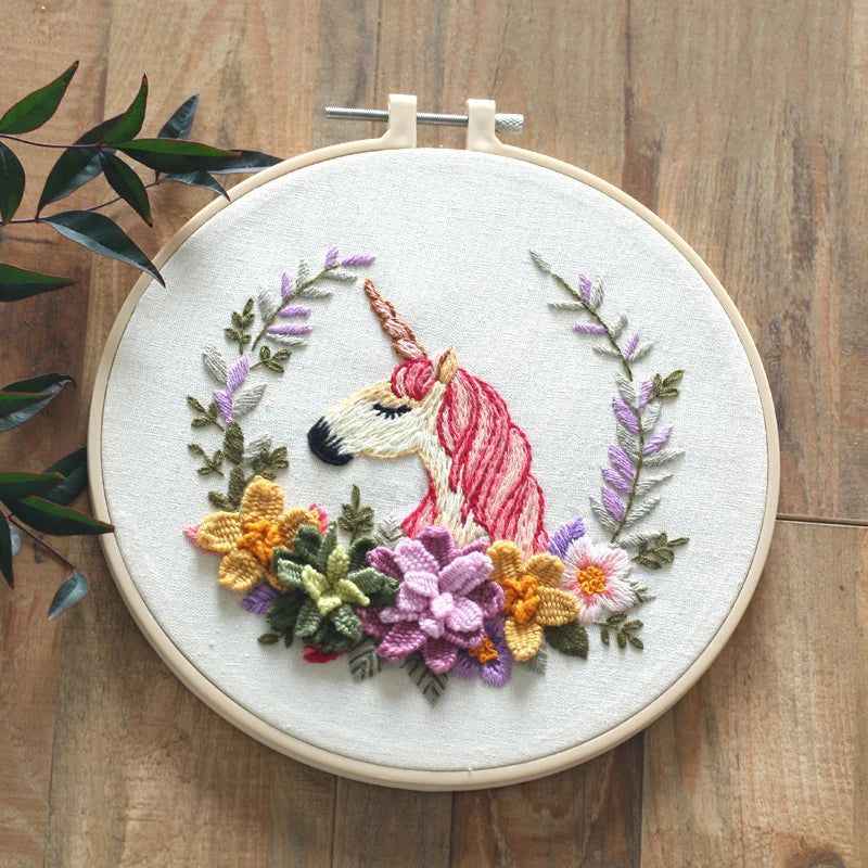 flower and squirrel embroidery starter kit, view 6 - MRSLM