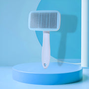 pet grooming brush with steel comb, view 2 - MRSLM