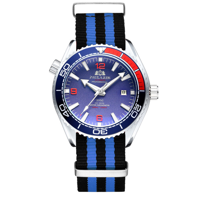 men's automatic mechanical canvas strap watch, view 6 - MRSLM