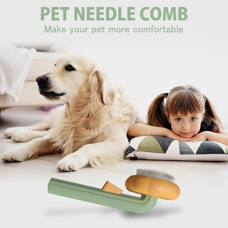 pumpkin pet brush, view 3 - MRSLM