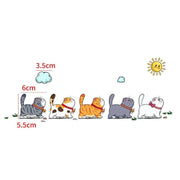cute lazy cat vinyl decal, view 3 - MRSLM