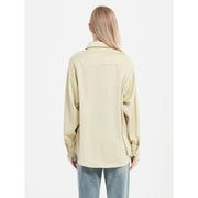 elegant satin long sleeve blouse, view 7 - MRSLM