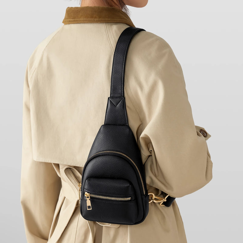PU leather sling bag, view 7 - MRSLM