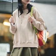 basic solid color loose hoodie, view 4 - MRSLM