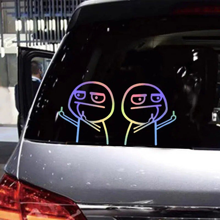 Reflective Middle Finger Car Sticker