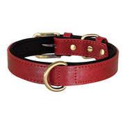 soft padded pu leather dog collar, view 3 - MRSLM