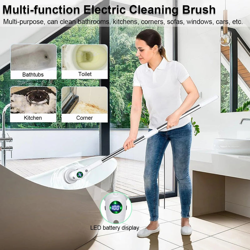 electric 8-in-1 wireless cleaning brush, view 4 - MRSLM
