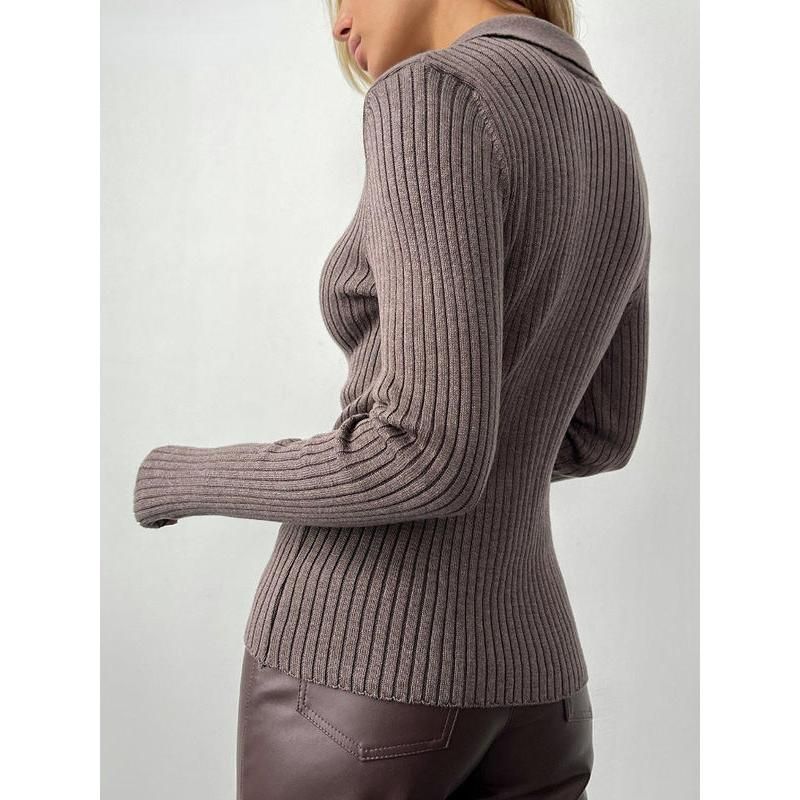 women's polo collar sweater, view 10 - MRSLM