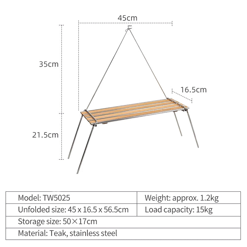 Folding camping table, view 2 - MRSLM
