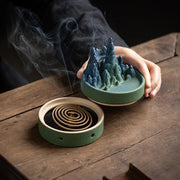 ceramic backflow incense burner, view 4 - MRSLM