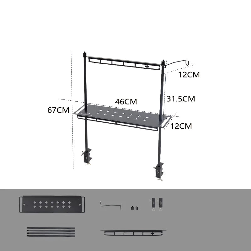 portable camping table storage rack, view 2 - MRSLM