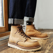 men's handmade leather ankle boots, view 2 - MRSLM