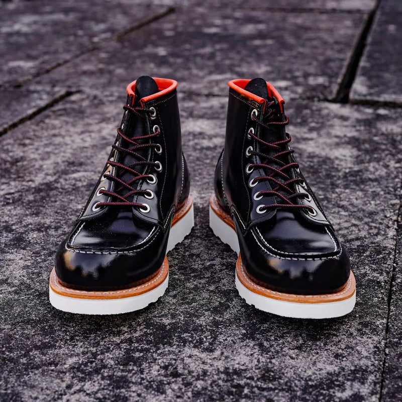 handmade Goodyear black ankle boots, view 4 - MRSLM