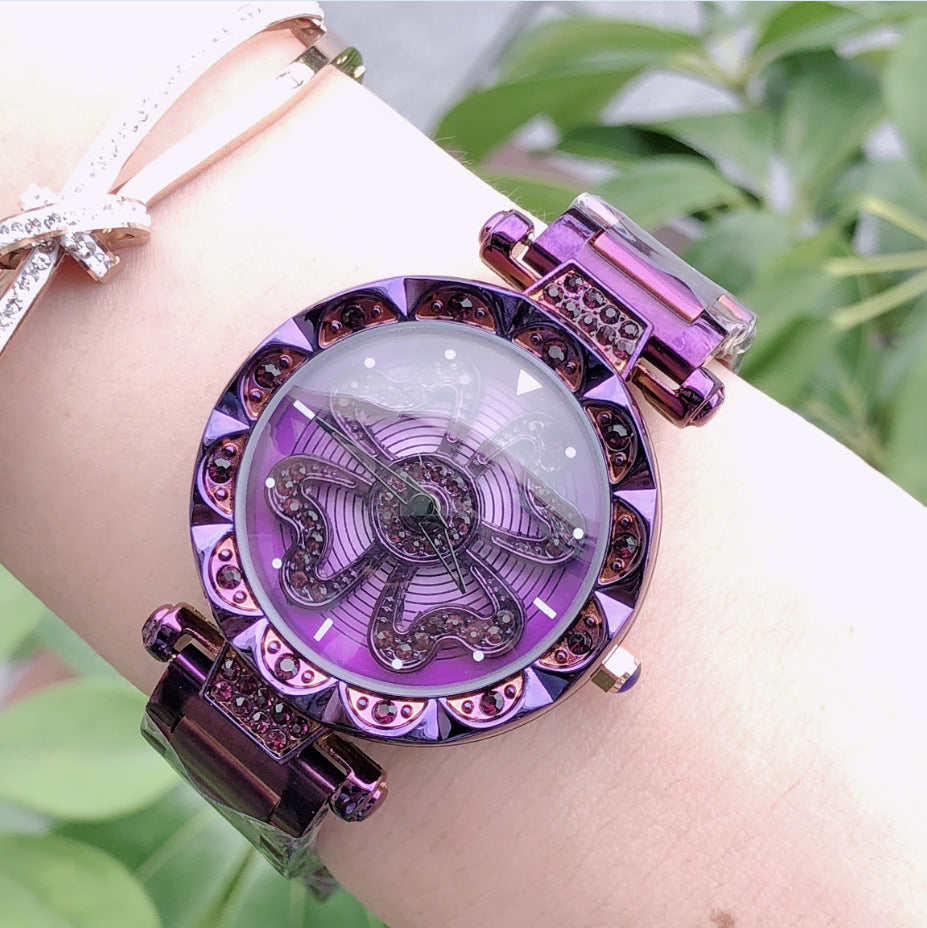 Four-leaf clover running watch female