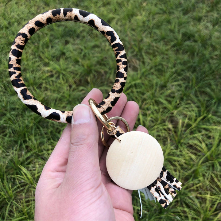 Leather Bracelet Year Of The Tiger Zebra Fringe Pendant Bracelet