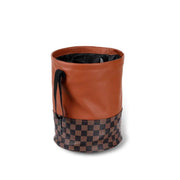 Foldable leather car trash can, view 2 - MRSLM