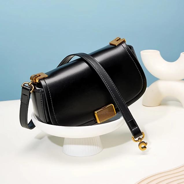 Retro genuine leather crossbody shoulder bag, view 10 - MRSLM