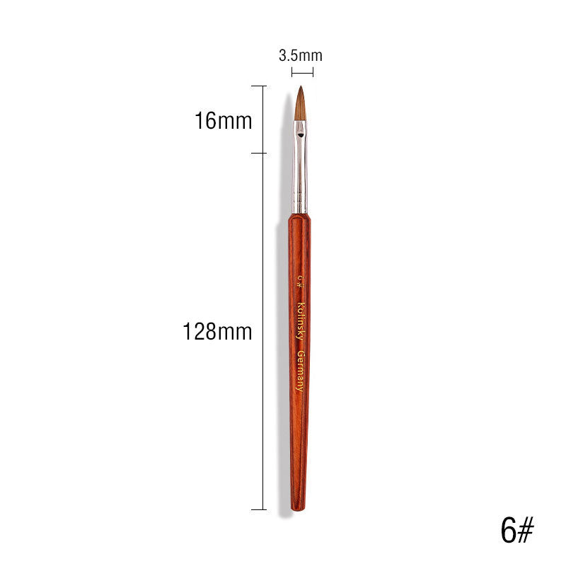 kolinsky acrylic nail brush, view 2 - MRSLM