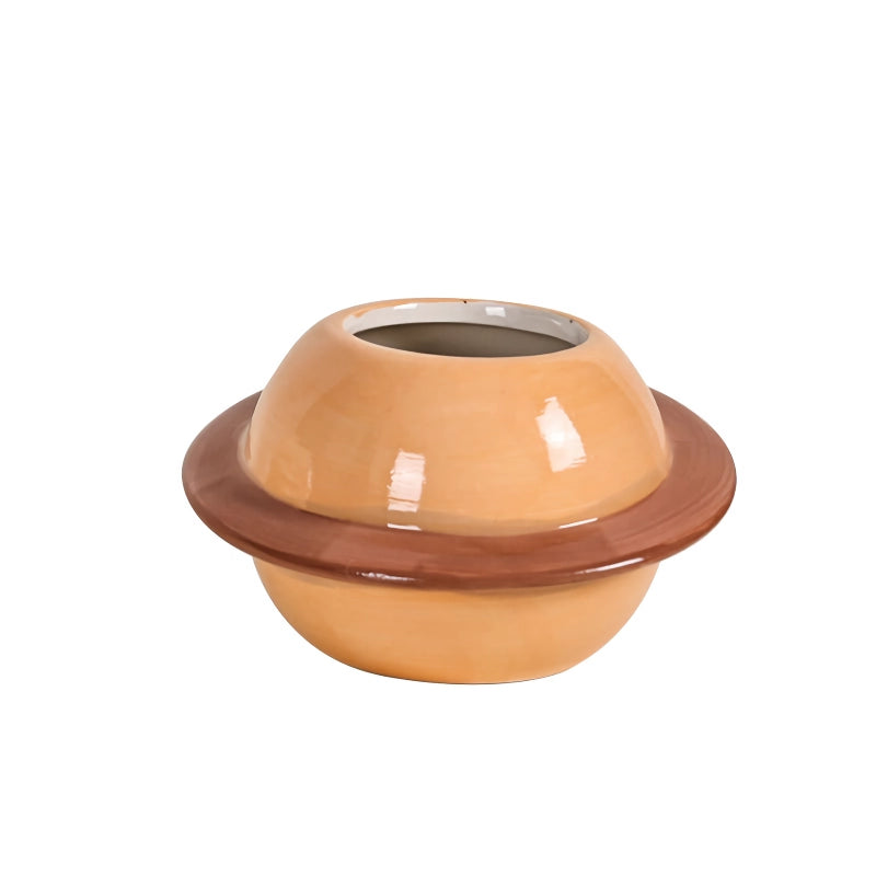 Mini planet shape ceramic succulent flower pot, view 3 - MRSLM