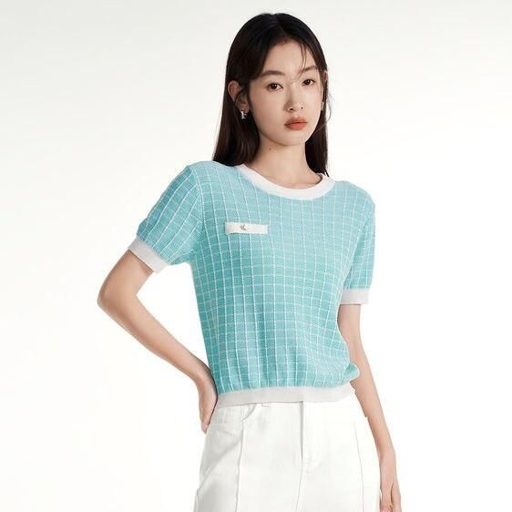 geometric knit top, view 4 - MRSLM