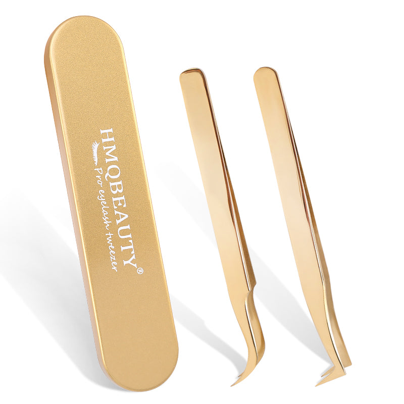 stainless steel eyelash tweezers set, view 5 - MRSLM