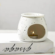 ceramic spotted glazed aroma burner, view 2 - MRSLM