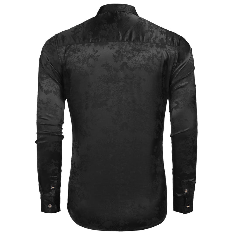 Men's satin dress shirt, view 4 - MRSLM