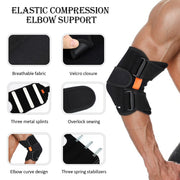 compression elbow brace with aluminum stays, view 3 - MRSLM