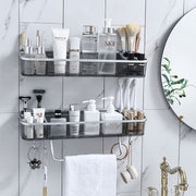 wall-mounted bathroom shelf and towel rack, view 4 - MRSLM
