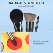 3-piece makeup brush set with bag, view 6 - MRSLM