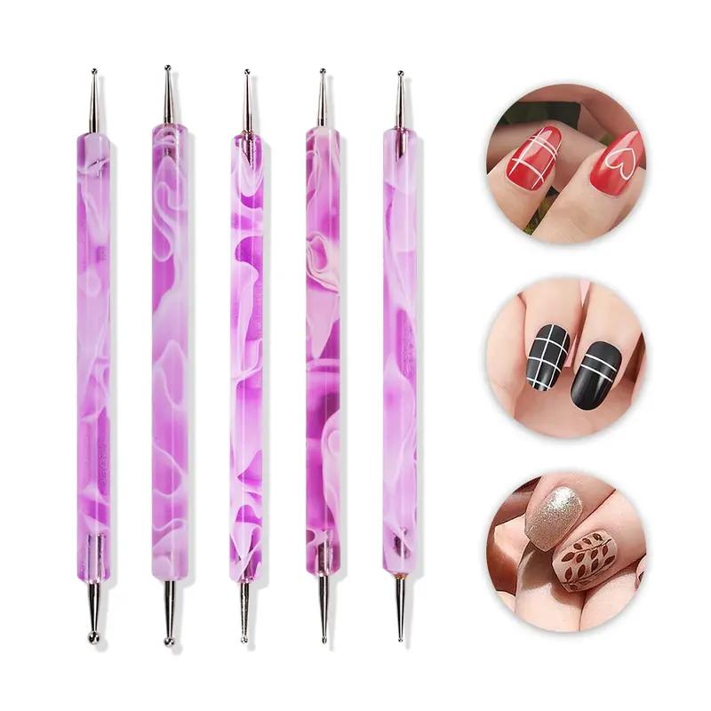 5 pcs nail art dotting pen set - MRSLM