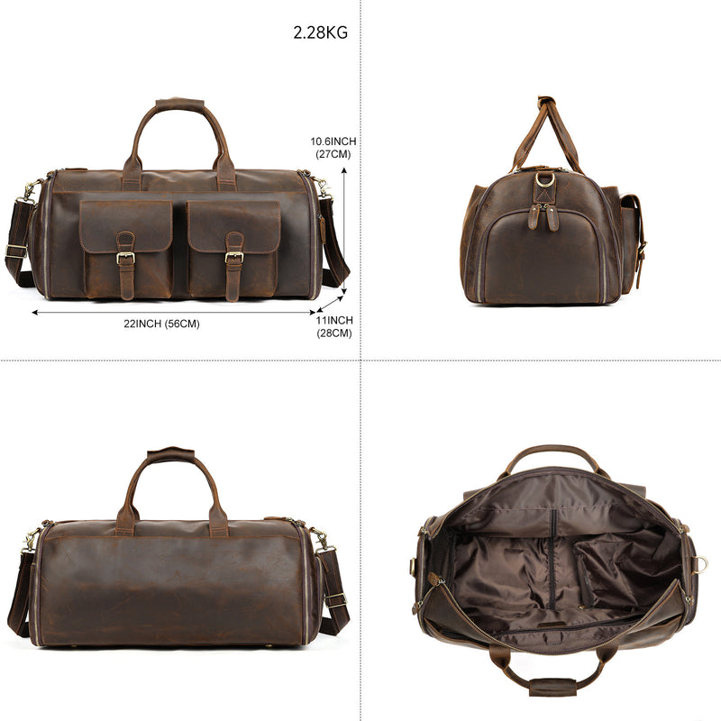 Leather handheld travel bag, view 4 - MRSLM