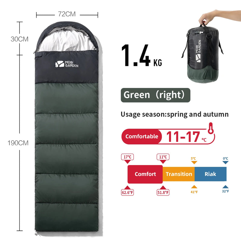 portable camping sleeping bag, view 2 - MRSLM