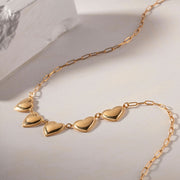 gold-plated heart pendant necklace, view 3 - MRSLM