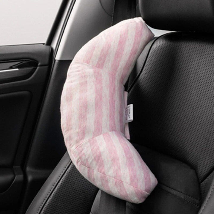 Kid's Car Seat Headrest & Neck Support - Sleep Cushion with Adjustable Belt Pad