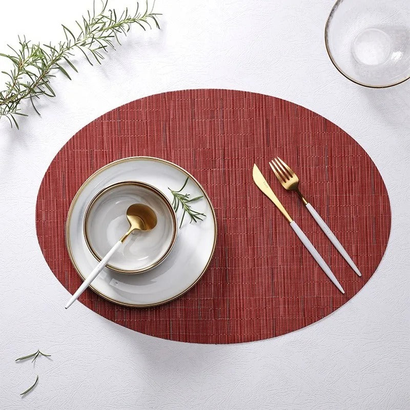 Bamboo oval placemats, view 10 - MRSLM