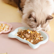 hand-painted ceramic cat food bowl, view 28 - MRSLM