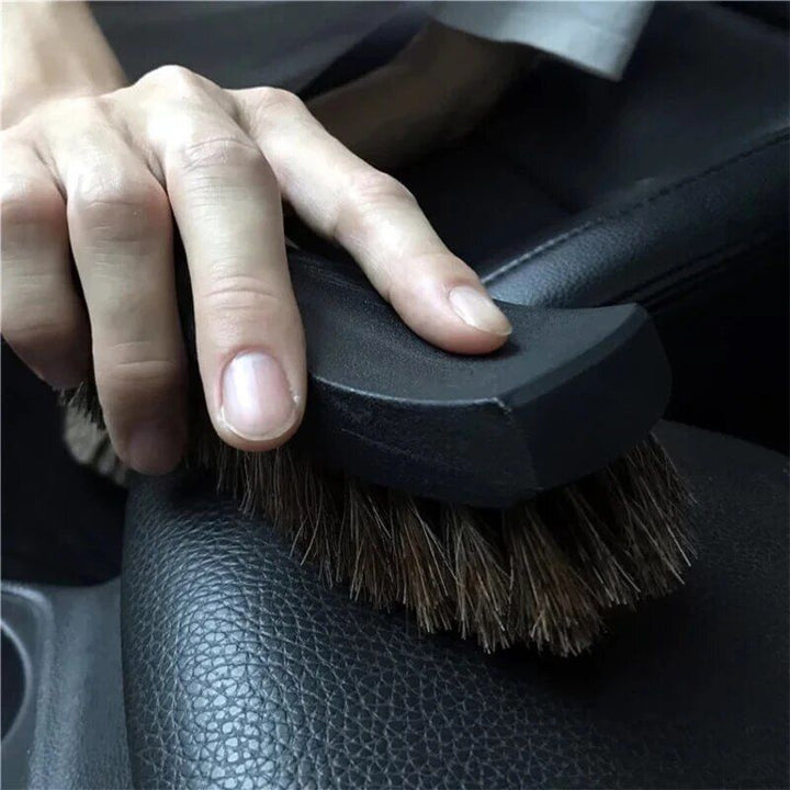 Horsehair Leather & Textile Cleaning Brush for Car and Furniture