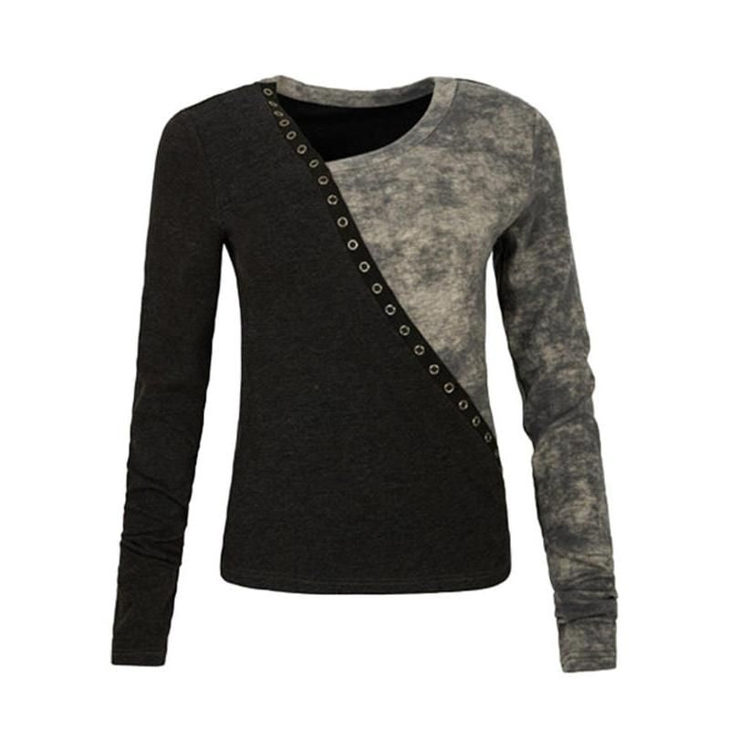 irregular v-neck knitted pullover, view 6 - MRSLM