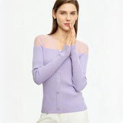 patchwork v-neck sweater - MRSLM