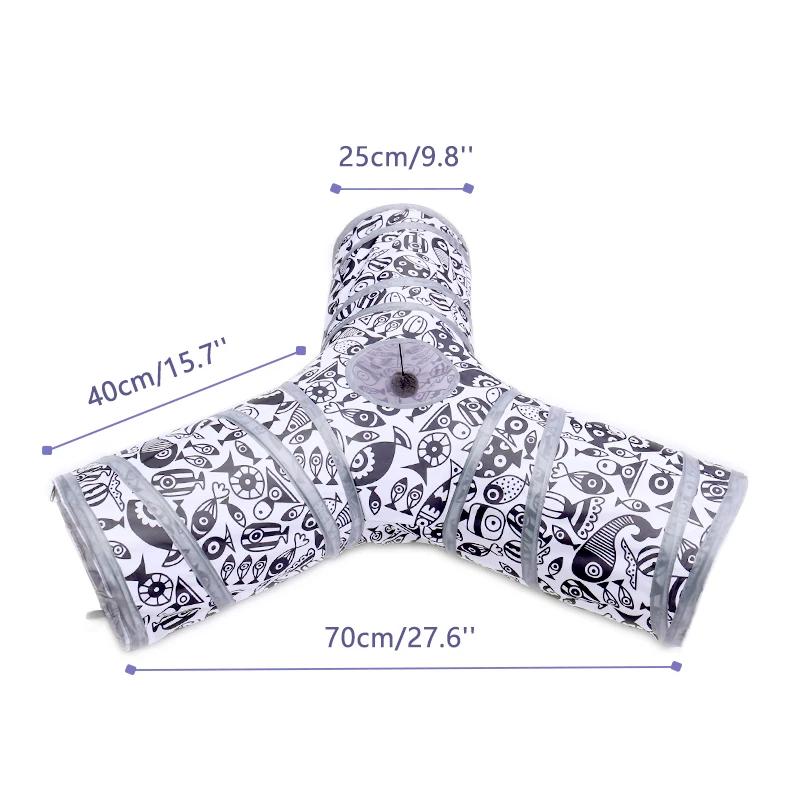foldable pet cat tunnel, view 2 - MRSLM