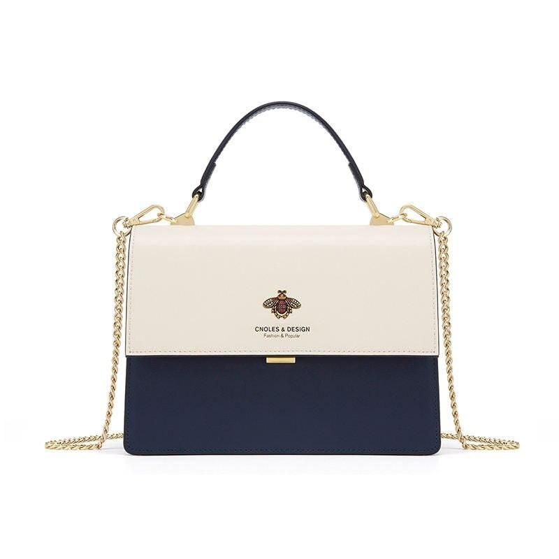 square leather shoulder bag, view 2 - MRSLM