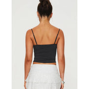 black backless crop top, view 6 - MRSLM