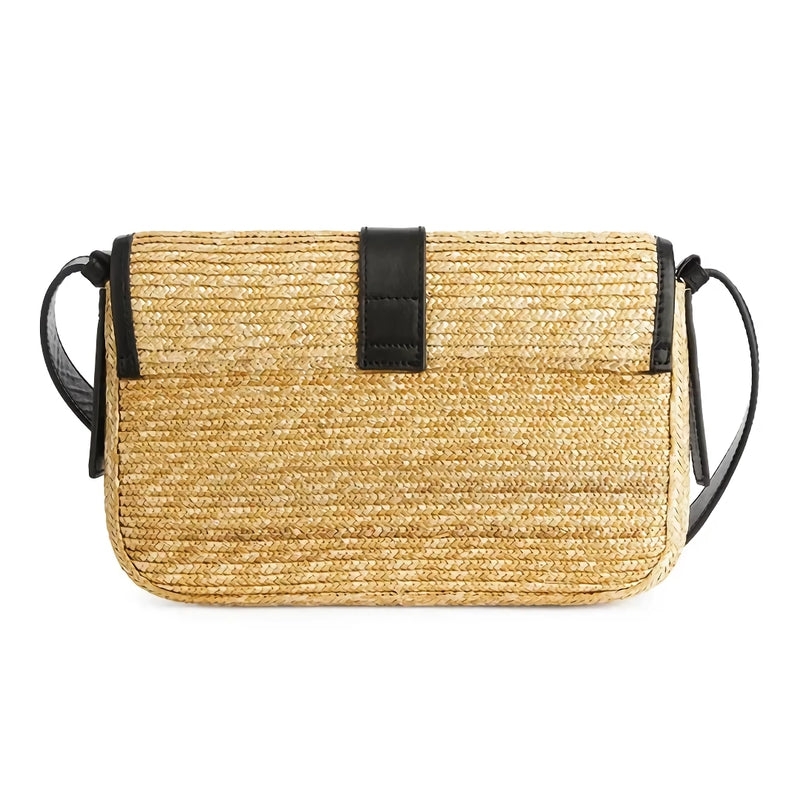vintage woven straw bag, view 8 - MRSLM