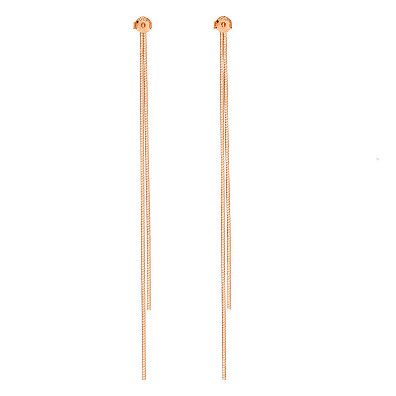 long sterling silver ear line earrings, view 9 - MRSLM