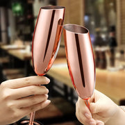 stainless steel champagne glass set, view 7 - MRSLM