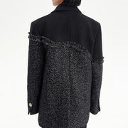 black tweed coat, view 7 - MRSLM