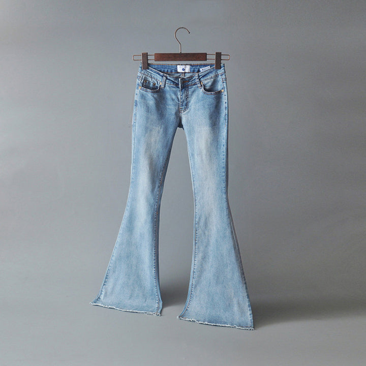 Women's Wide-leg Slim-fitting Mid-waist Sexy Jeans