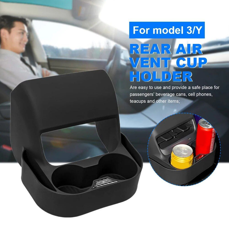 rear seat air vent cup holder for model 3 and y, view 4 - MRSLM